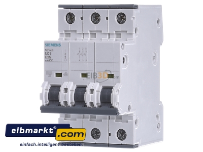 Front view Siemens Indus.Sector 5SY4325-6 Miniature circuit breaker 3-p B25A 
