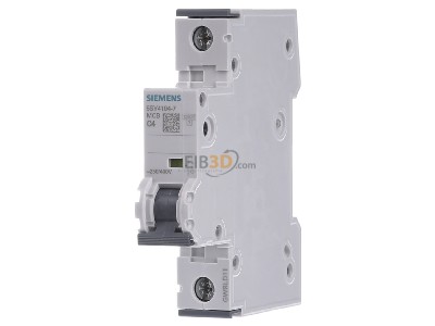 Front view Siemens 5SY4104-7 Miniature circuit breaker 1-p C4A 

