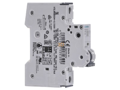 View on the left Siemens 5SY4104-7 Miniature circuit breaker 1-p C4A 
