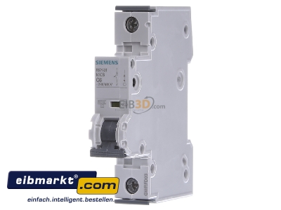 Front view Siemens Indus.Sector 5SY4106-7 Miniature circuit breaker 1-p C6A 
