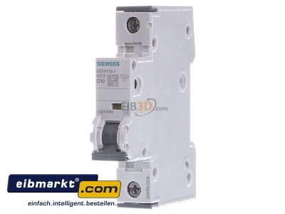Front view Siemens Indus.Sector 5SY41107 Miniature circuit breaker 1-p C10A
