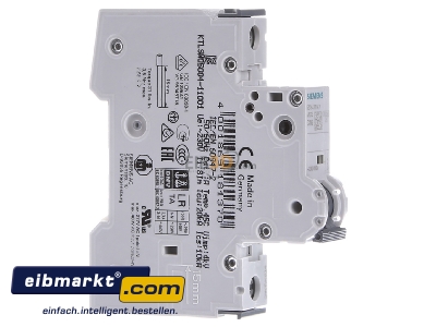 View on the left Siemens Indus.Sector 5SY41107 Miniature circuit breaker 1-p C10A
