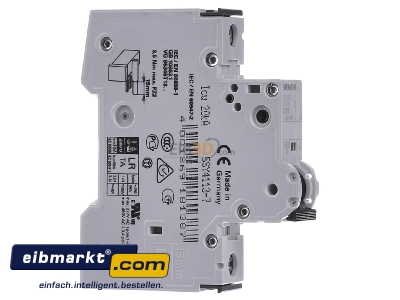 View on the left Siemens Indus.Sector 5SY4113-7 Miniature circuit breaker 1-p C13A
