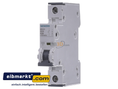 Front view Siemens Indus.Sector 5SY4120-7 Miniature circuit breaker 1-p C20A
