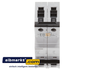 View up front Miniature circuit breaker 2-p C10A 5SY4210-7 Siemens Indus.Sector 5SY4210-7

