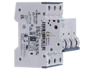 View on the left Siemens 5SY4302-7 Miniature circuit breaker 3-p C2A 
