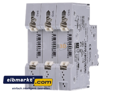 Back view Siemens Indus.Sector 5SY4306-7 Miniature circuit breaker 3-p C6A

