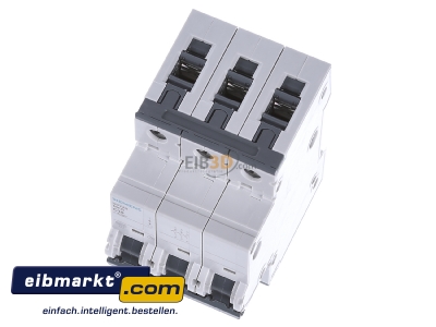 View up front Siemens Indus.Sector 5SY4310-7 Miniature circuit breaker 3-p C10A 
