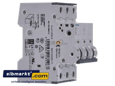 View on the left Siemens Miniature circuit breaker 3-p C20A 5SY4320-7
