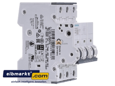 View on the left Siemens Indus.Sector 5SY43327 Miniature circuit breaker 3-p C32A
