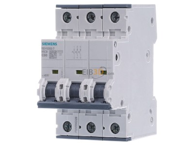 Front view Siemens 5SY4350-7 Miniature circuit breaker 3-p C50A 
