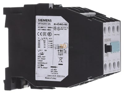 Ansicht links Siemens 3TH4244-0AP0 Hilfsschtz 44E, 4NO+4NC, AC230V 