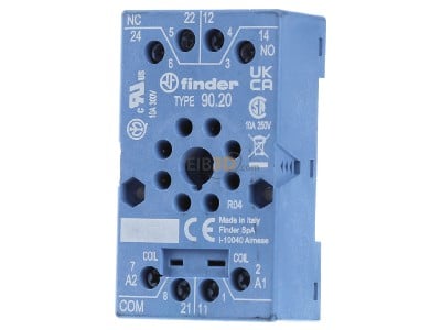 Front view Finder 90.20 Relay socket 8-pin 
