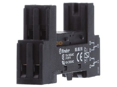 View on the left Finder 95.85.10 Relay socket 8-pin 
