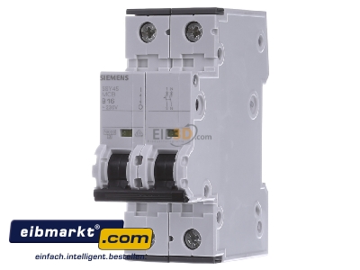 Front view Siemens Indus.Sector 5SY4516-6 Miniature circuit breaker 2-p B16A
