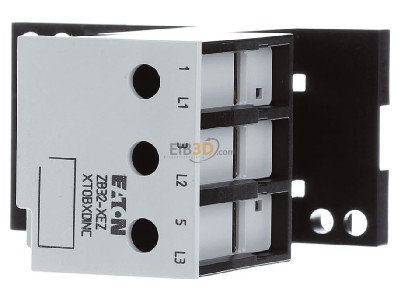 Front view Eaton ZB32-XEZ Base for overload relay 
