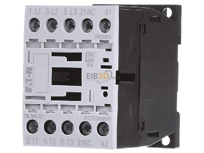 Frontansicht Eaton DILM9-01(24V50HZ) Leistungsschtz 1 4kW/400V,AC 