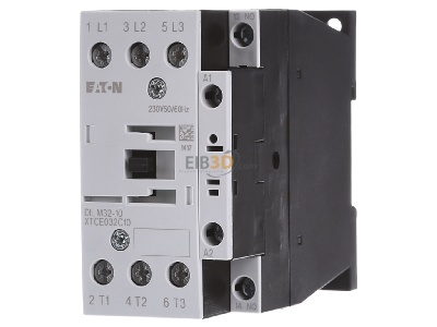 Front view Eaton DILM32-10(230V50/60H Magnet contactor 32A 230VAC 
