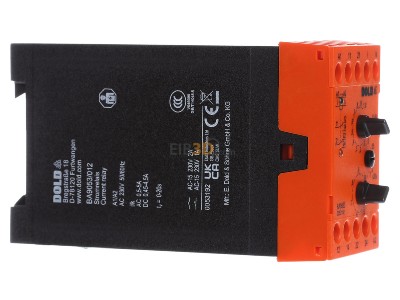 View on the left Dold BA9053/012 AC 230V Current monitoring relay 0,5...5A 

