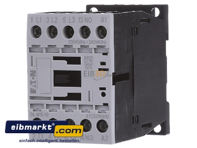 Front view Eaton (Moeller) DILM15-10(230V50HZ) Magnet contactor 15A 230VAC
