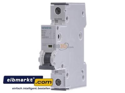 Front view Siemens Indus.Sector 5SY7110-6 Miniature circuit breaker 1-p B10A 

