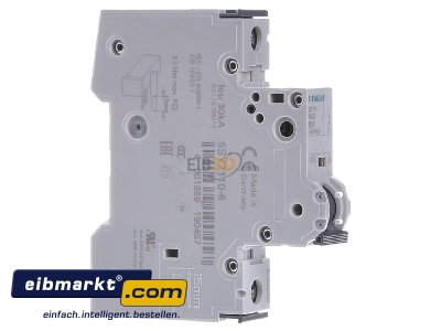 View on the left Siemens Indus.Sector 5SY7110-6 Miniature circuit breaker 1-p B10A 
