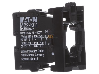 Ansicht links Eaton M22-AK01 Kontaktelement 1 