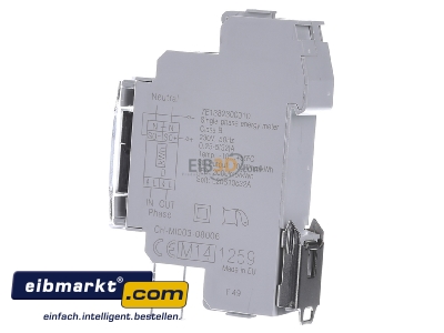 View on the right Finder 7E.13.8.230.0010 Direct kilowatt-hour meter 5A
