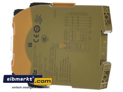View on the right Pilz PNOZ s4 C #751104 Safety relay DC
