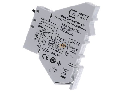 Ansicht rechts Metz KRA-SRA-F10/21 1W Koppelbaustein 24AC/DC 