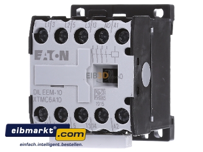 Front view Eaton (Moeller) DILEEM-10 #051609 Magnet contactor 6,6A 220VAC

