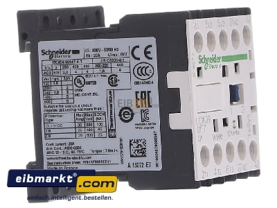 View on the left Schneider Electric LC1K0901E7 Magnet contactor 9A 48VAC
