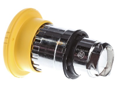 View on the right Schneider Electric ZB4BS55 Mushroom-button actuator yellow IP66 
