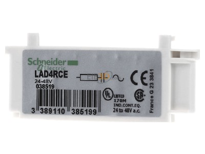 Frontansicht Schneider Electric LAD4RCE RC-Glied 24-48V AC f.LC1D09-38 