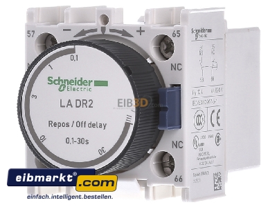 Front view Schneider Electric LADR2 Relapse-delayed timer block block - 
