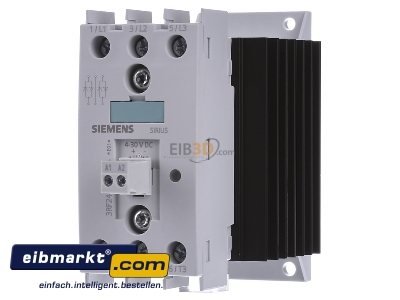 Front view Siemens Indus.Sector 3RF2420-1AB45 Solid state relay 20A 3-pole
