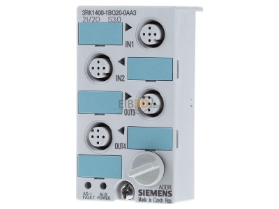 Front view Siemens 3RK1400-1BQ20-0AA3 Fieldbus digital module 2 In / 2 Out 
