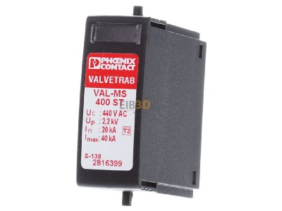 Front view Phoenix VAL-MS 400 ST Surge protection for power supply 
