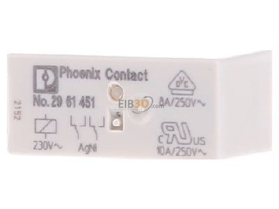 Frontansicht Phoenix REL-MR-230AC/21-21 Einzelrelais 