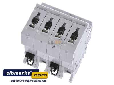 Top rear view ABB Stotz S&J 2CDS253103R0204 Miniature circuit breaker 4-p C20A
