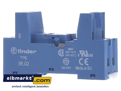 Front view Finder 96.02 Relay socket 8-pin 
