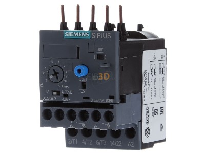 Front view Siemens 3RB3016-1SB0 Electronic overload relay 3...12A 
