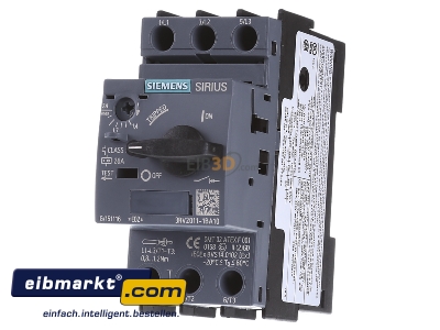 Front view Siemens Indus.Sector 3RV2011-1BA10 Motor protective circuit-breaker 2A 
