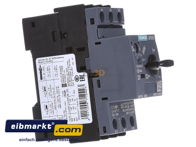 View on the left Siemens Indus.Sector 3RV2011-1BA10 Motor protective circuit-breaker 2A 
