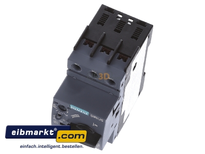 View up front Siemens Indus.Sector 3RV2011-1BA10 Motor protective circuit-breaker 2A 
