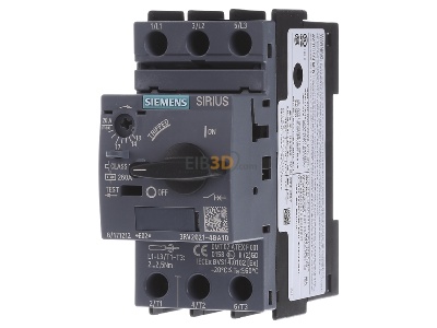 Front view Siemens 3RV2021-4BA10 Motor protective circuit-breaker 20A 
