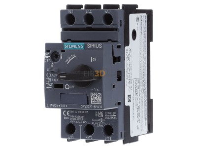Frontansicht Siemens 3RV2021-4PA10 Leistungsschalter 30-36A,Class 10 