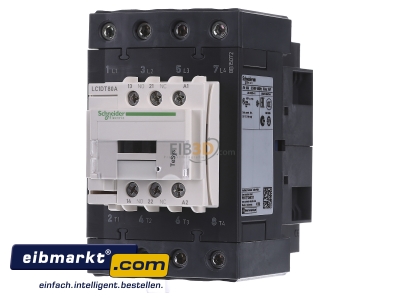 Front view Schneider Electric LC1DT80AP7 Magnet contactor 65A 230VAC
