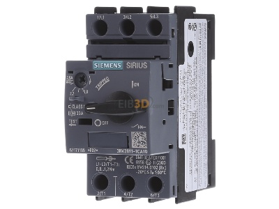 Frontansicht Siemens 3RV2011-1CA10 Leistungsschalter Motor 1,8-2,5A 