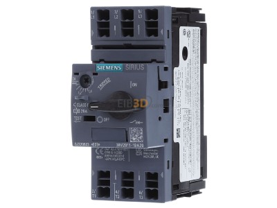 Front view Siemens 3RV2011-1BA20 Motor protection circuit-breaker 2A 

